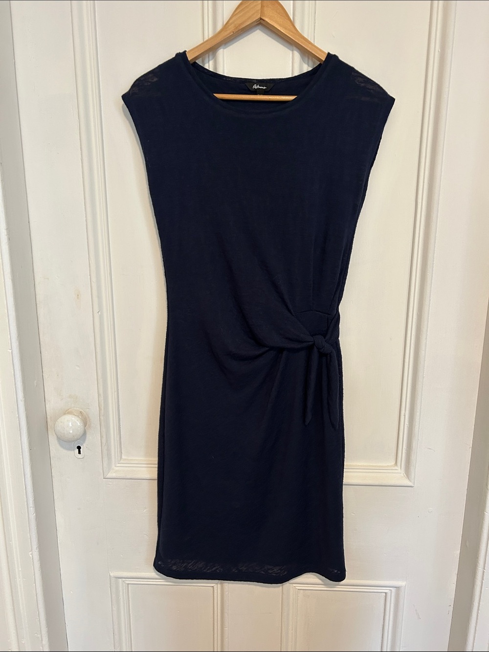 Reitmans Navy Sleeveless Knee-Length Dress with Side Knot